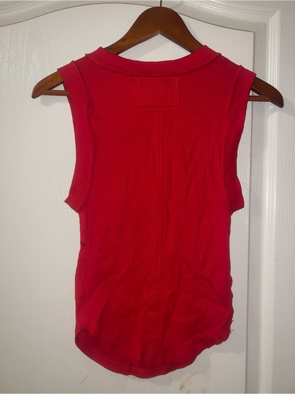 We The Free Red Ribbed Tank Top - Picture 2 of 3
